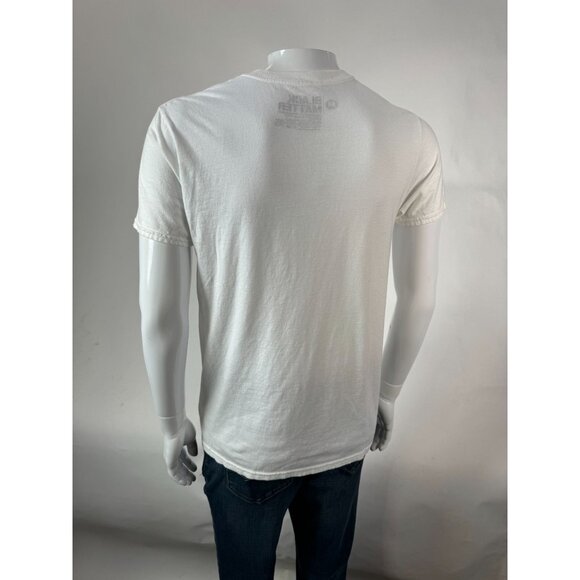 Overthinking & Also Hungry White T-Shirt By Black Matter Threadless - M 100% Cot - Picture 12 of 14